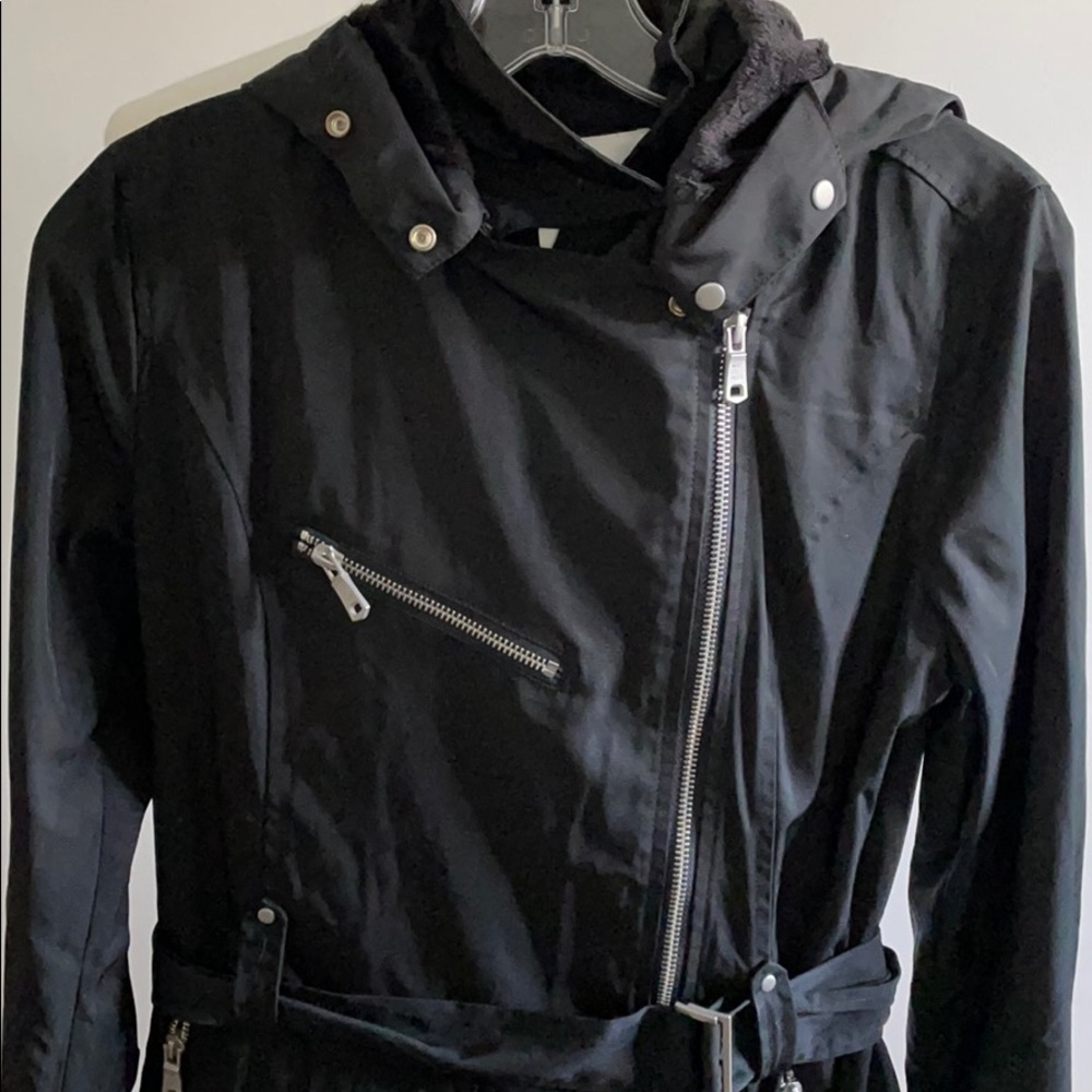 Avec Les Filles Long Black Rain Jacket - Picture 5 of 10